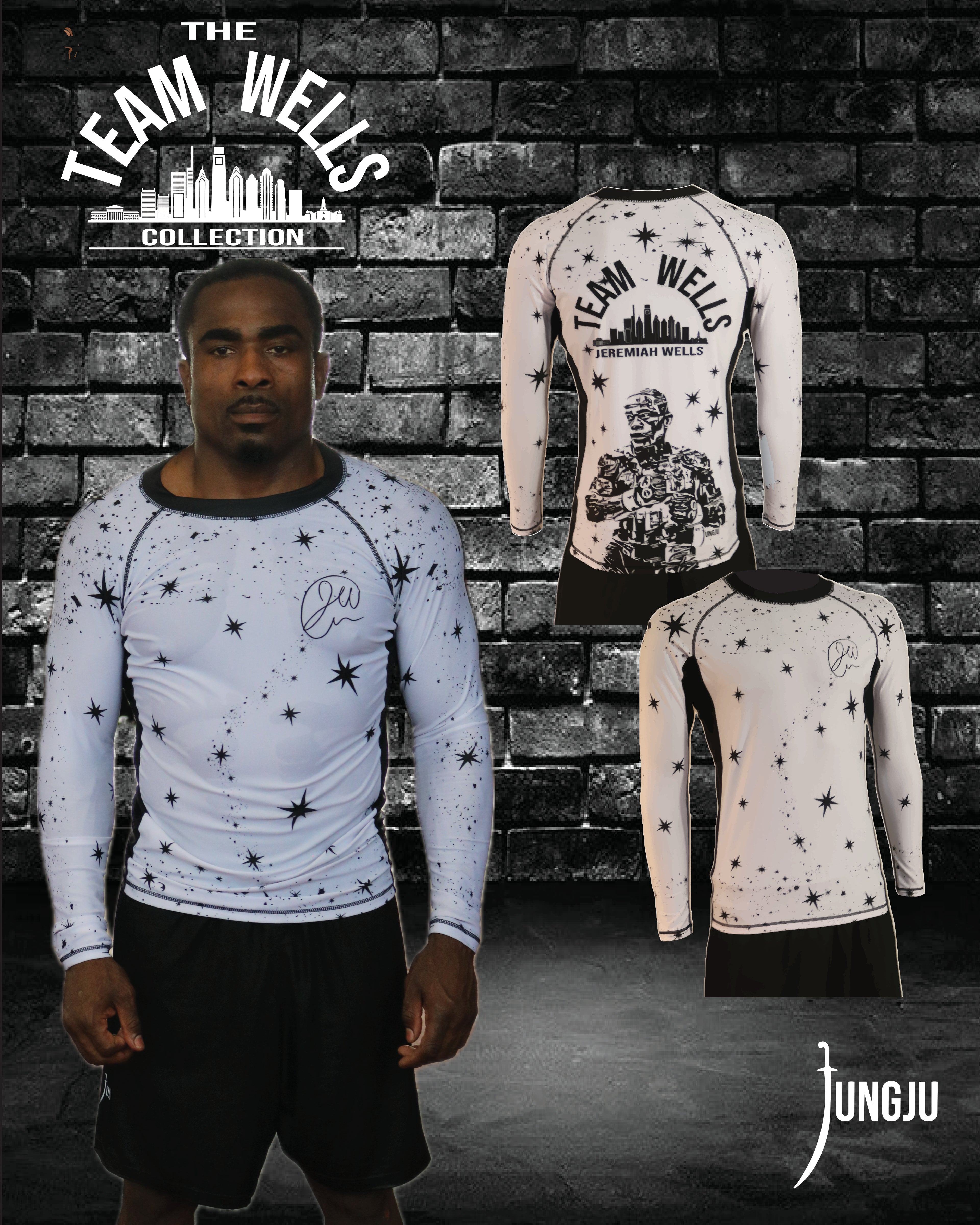 Ghost White Team Wells Rashguard