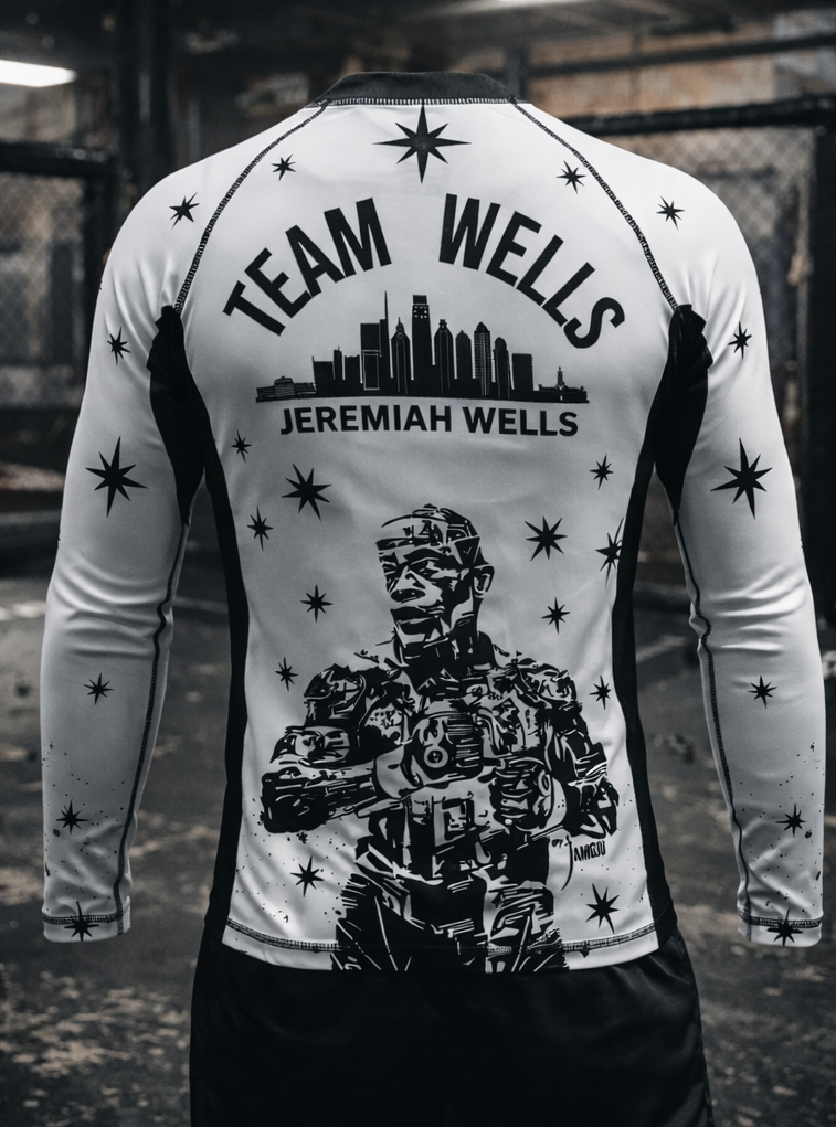 Youth Ghost White Team Wells Rashguard